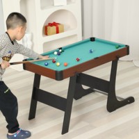 Mesa de Billar Plegable de Madera YDZC de 38 Pulgadas para Niños, Mesa de Snooker que Ahorra Espacio con Patas Plegables, Ideal para Sala de Juegos en Casa