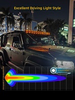 Barra de Luces LED Todoterreno 4X4, Lámpara de Trabajo Montada en el Techo para Ford Bronco, Toyota Tundra, Dodge Ram 1500 TRX, Modificación