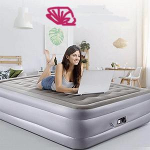 Matelas Gonflable Floqué Spring Of The Century, Taille Simple, avec Pèse-Personnes Électrique Intégré, Blanc Grisâtre, Lit d'Appoint pour la Maison - Product Image 1