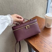 Sac à déjeuner en cuir véritable avec boucle dorée et fermeture éclair, sacs pour femmes, sac à bandoulière, sac fourre-tout, sac à main