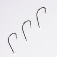 Hameçons de pêche à long manche et à bec courbé en acier à haute teneur en carbone pour carpe crucian, bar blanc rayé, snapper et calmar - Utilisation en rivière