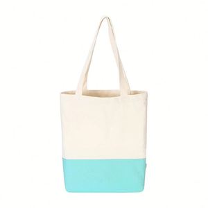 Sac fourre-tout en toile de coton écologique vierge, réutilisable pour usage quotidien, avec poches intérieures, vente en gros - Product Image 2