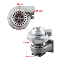 MaXpeedingrods GT3582 GT35 Turbine de turbo améliorée à double roulement à billes, bride Vband T3 pour moteur 2.5L-6.0L