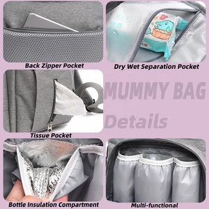 Mochila Mãe Resistente à Água com Grande Capacidade, Alças Confortáveis e Respiráveis, Bolsa de Armazenamento Embutida - Product Image 4
