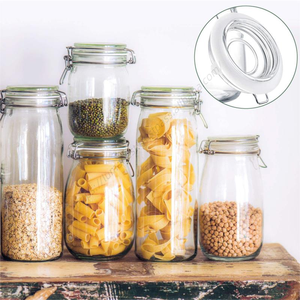 Anillo de Sellado de Silicona para Tapas de Frascos Mason S047, Apto para Tapas de Vidrio con Cierre Hermético - Product Image 5