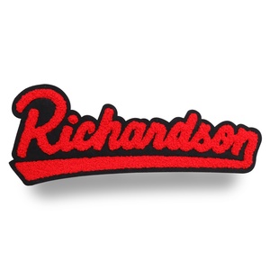 Parche de chenilla personalizado al por mayor con purpurina, estilo letra, termoadhesivo para ropa, precio de fábrica - Product Image 2