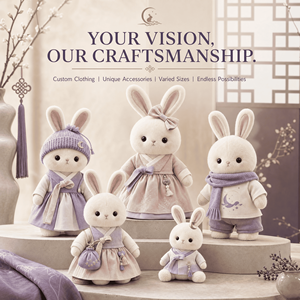 Mascotte en peluche <span class=keywords><strong>Lapin</strong></span> de la Lune Hanbok, jouet en peluche personnalisé, animal en peluche, jouet doux, fabricant OEM ODM, fourniture directe d'usine, cadeau - Product Image 5