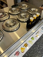 Lemari Display Gelato dengan Pendingin Udara, Thermostat Digital, Peralatan Restoran Italia, Kokoh, 16 Loyang