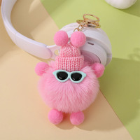 Porte-clés en peluche pompon mignon, breloque de sac, petit cadeau, jouet, pendentif de sac à dos, vente en gros, usine OEM