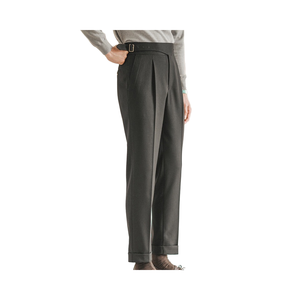 SanMageno, nuevos pantalones de vestir informales inteligentes rectos de cintura media para hombre, venta al por mayor, pantalones de negocios plisados delgados para conferencias, estambre de invierno - Product Image 1
