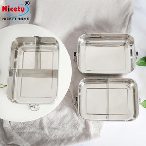 Edelstahl Snack Container Lunchbox aus Edelstahl mit <span class=keywords><strong>2</strong></span>/<span class=keywords><strong>3</strong></span> Fächern - Product Image 4