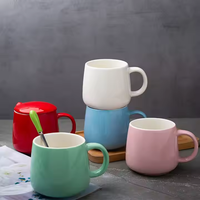 Tasse à café en céramique écologique de 400ml en gros tasse à lait petit déjeuner en porcelaine avec logo personnalisable pour les cadeaux de Noël