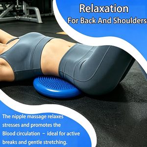 Disque d'équilibre et de massage universel en PVC gonflable durable pour yoga, diamètre 34 cm, aiguille de pompe incluse - Product Image 4