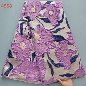 4558 High Quality Brocade Fabriccloths for Women Party Wear Material <strong>Nigeria</strong> Ladies <strong>Traditional</strong> Wedding <strong>Dresses</strong> for Asoebi - Product Image 4