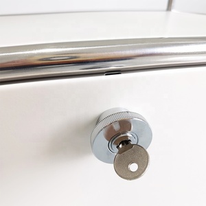 Modern <strong>High</strong> End Stainless Steel Bedroom Nightstand Modular Two Drawers White <strong>Bedside</strong> <strong>Table</strong> for Hotel Home Villa - Product Image 4