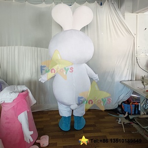 Funtoys alta calidad personalizar conejo blanco <span class=keywords><strong>pareja</strong></span> piel Pascua mascota <span class=keywords><strong>disfraz</strong></span> conejito Mascotte Cosplay carnaval Halloween para adultos - Product Image 6