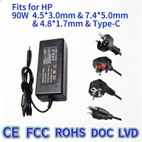 Adaptor Daya Laptop 90W Ramah Lingkungan dengan Proteksi OTP, Cocok untuk 19.5V 4.62A & 20V 4.5A Tipe-C untuk Notebook