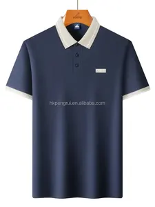 Camisas Formales para Hombre PENGRUI, Bordado Personalizado con Logotipo en la Parte Delantera, Patrón de Letras, Tejido Transpirable, Manga Corta, Algodón, Modelo 99 - Product Image 4