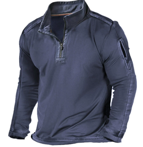 Spring and Autumn Men's Long <b>sleeved</b> T-shirt with Outdoor Zipper Pocket, Long <b>sleeved</b> <b>Hoodie</b> with Logo Printing Available - Product Image 3