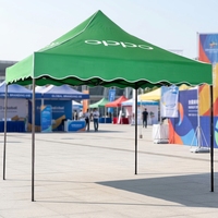 Carpa Plegable Cuadrada con Estructura de Hierro para Publicidad, Toldo de 3m para Exteriores, Protección Solar y Contra la Lluvia