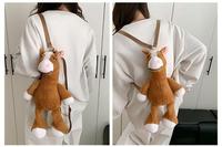 Nouveauté 2026 Sac à dos en peluche Kawaii en forme de cheval pour filles, étudiantes et adultes, super doux, rembourré de coton PP