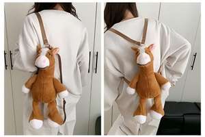 Mochila de Peluche de <span class=keywords><strong>Caballo</strong></span> Kawaii, Novedad 2026, para Niñas, Estudiantes <span class=keywords><strong>y</strong></span> Adultos, Súper Suave, Rellena de Algodón PP - Product Image 6