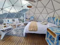 Tente Dôme Géodésique en Verre Igloo Préfabriquée en Acier et PVC, Luxe Personnalisé pour Hôtels de Plein Air – Nouvelle Arrivée 2024
