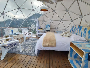 Lều Glamping mái vòm thép PVC cao cấp, kiểu nhà mái vòm ngoài trời, mẫu mới 2024, thiết kế hiện đại - Product Image 6