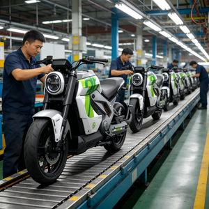 Moto électrique semi-solide 11 kW à moteur central, 130 km/h, grande autonomie, moto tout-terrain de course avec ABS et homologation CEE - Product Image 2