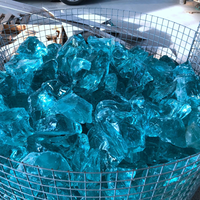 Verre trempé coloré recyclé pour foyer, cheminée, aquarium, remplissage de vase, aménagement paysager, allée, résistant à la chaleur