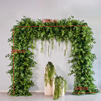 Arche de fleurs pour l'entrée de mariage, support d'arc de verdure artificielle pour la fête de mariage, fond d'arche de feuillage