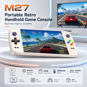 Console da Gioco Portatile 2026 M27 con Display HD da 7 Pollici, RK3326, 64GB, Batteria da 4000mAh, Oltre 20.000 Giochi Integrati, Tascabile per Viaggi e Vendita al Dettaglio - Product Image 2