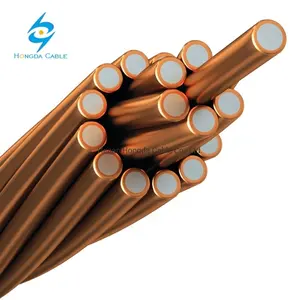 159mm2 CCS Wire 40% Conductivity 19#8AWG Copper Clad Steel wire/Conductor ASTM Standard