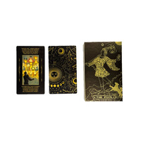 Jeu de cartes de tarot en feuille d'or, ensemble complet, impression couleur, jeu de tarot imperméable en PVC avec guide et nappe pour débutants, jeu de société