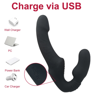 Vibromasseur sans bretelles godes avec télécommande pour femmes couples lesbiens, jouets sexuels point G avec stimulateur <span class=keywords><strong>de</strong></span> clitoris - Product Image 5