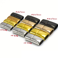 Lot de 10 fermoirs magnétiques en acier inoxydable (8*4mm, 10*5mm, 12*6mm) pour la fabrication de bijoux et accessoires de bracelets DIY