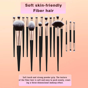 Ensemble professionnel de 20 pinceaux de <span class=keywords><strong>maquillage</strong></span> <span class=keywords><strong>pour</strong></span> le visage <span class=keywords><strong>pour</strong></span> femmes avec outils <span class=keywords><strong>pour</strong></span> le correcteur, l'eye-liner et les sourcils, fibres synthétiques, sac de rangement - Product Image 5
