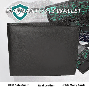 Vintage Waterproof Portefeuille Homme <b>RFID</b> Genuine Leather 14 Card Holder Slots Short Bifold <b>Wallet</b> Money Clip <b>Men</b> - Product Image 2