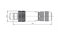 Capteur de proximité inductif V1SD-G-ABG-PG9, connecteur Ethernet M12, fiche étanche Profinet Aviation, blindé, distance de détection 2 mm