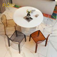 Mobilier de Maison Design Moderne Chaise de Café Transparent Empilable PC Chaises de Salle à Manger en Plastique pour Restaurant Mariage