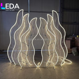 LEDA Wedding Arch <b>Stand</b> Event Birthday Party Decoration Supplies Heavy Duty Led Metal Arch <b>Backdrop</b> Wall - Product Image 1