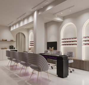 OEM ánh sáng sang trọng Nail Salon đồ nội thất sinh thái thân thiện đa chức năng làm móng tay Bảng bộ với bụi Collector - Product Image 3