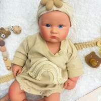 Realistische 18-Zoll-Vollsilikon-Reborn-Puppe mit Gewichtskörper und 3D-Blush-Farbverlauf für Kunstsammler & Elternsimulationszwecke