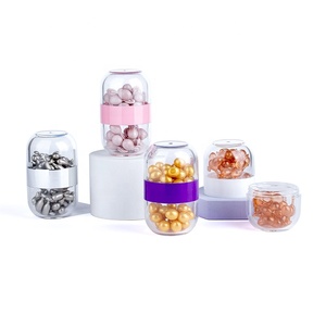 Độc đáo trong suốt đôi ống container y học vitamin rỗng hình dạng viên nang chai nhựa cho y học - Product Image 4