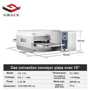 <span class=keywords><strong>Four</strong></span> à pizza industriel commercial électrique à convection de 32 po GRACE-Bande transporteuse en acier inoxydable - Product Image 5