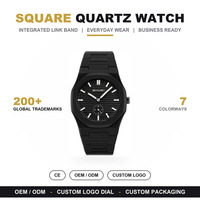Montre à quartz pour homme SKMEI 2730, boîtier en plastique classique moderne, bracelet en caoutchouc, étanche, montre de business élégante
