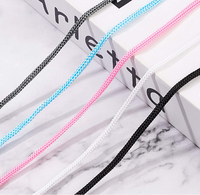 Cordon tressé creux coloré et doux de 4 mm pour la fixation