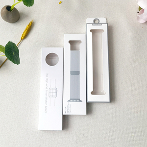 Boîte en papier personnalisée pour bracelet de montre <span class=keywords><strong>Apple</strong></span>, avec logo imprimé et fenêtre - Product Image 3