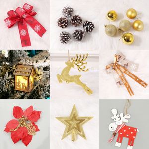 ไม้แขวนตกแต่งต้นคริสต์มาสโบว์หลากสีลูกคริสมาสต์ลูก<span class=keywords><strong>ต้น</strong></span>สนห้าแฉกอุปกรณ์ตกแต่งต้นคริสต์มาส - Product Image 6