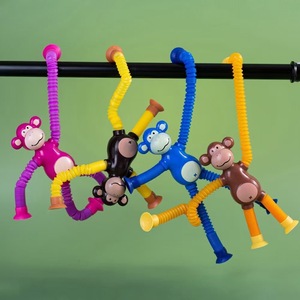 1pc Telescopic Monkey Squeeze <b>Toys</b> for Kids New Year Gift Decompression Telescopic Tube Deformation <b>Toys</b> - Product Image 1